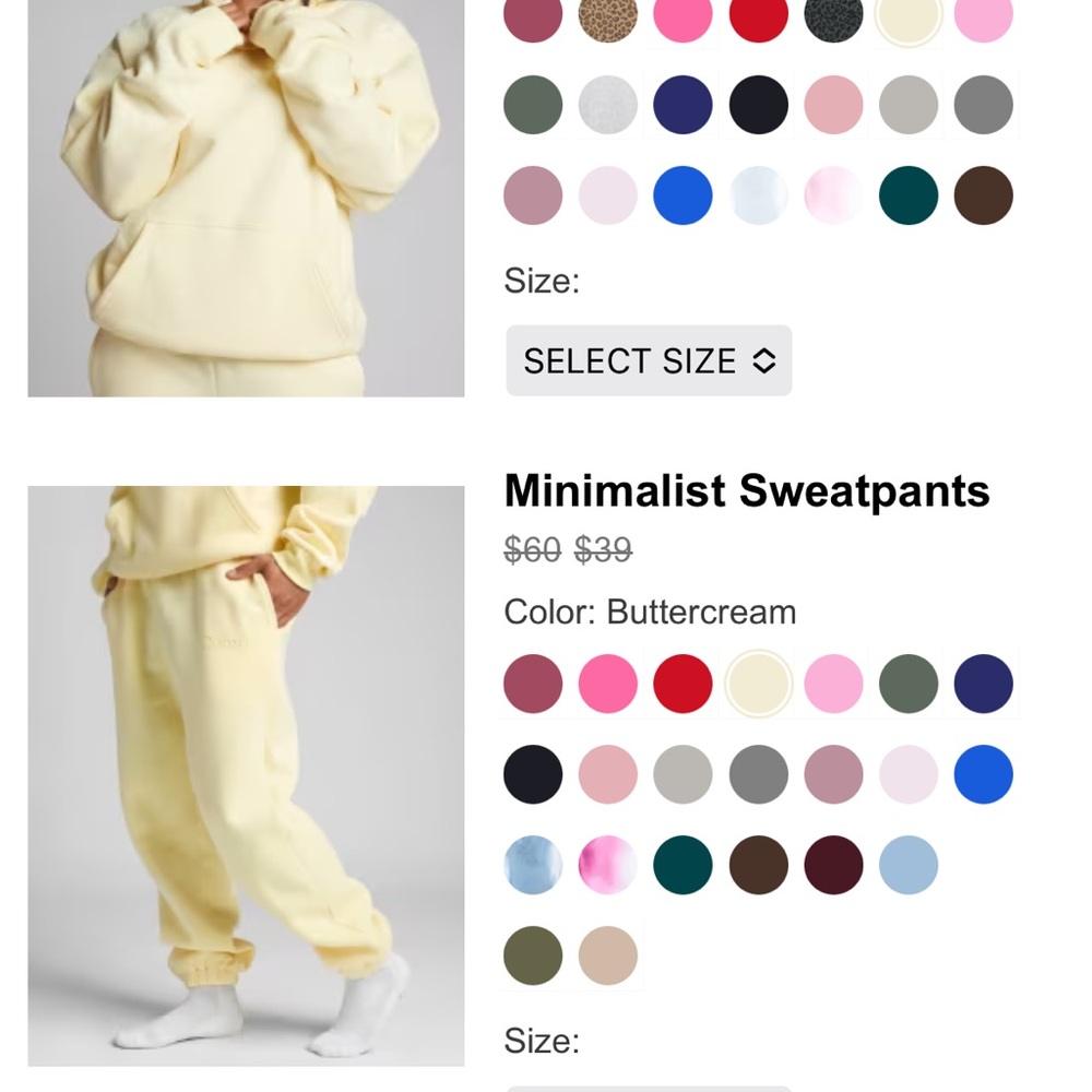 Women's Comfrt Buttercream Set - hoodie and sweatpants